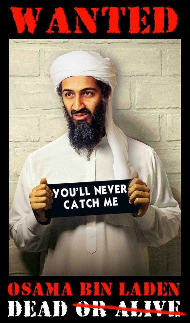 bin laden poster. Bin Laden wanted poster.